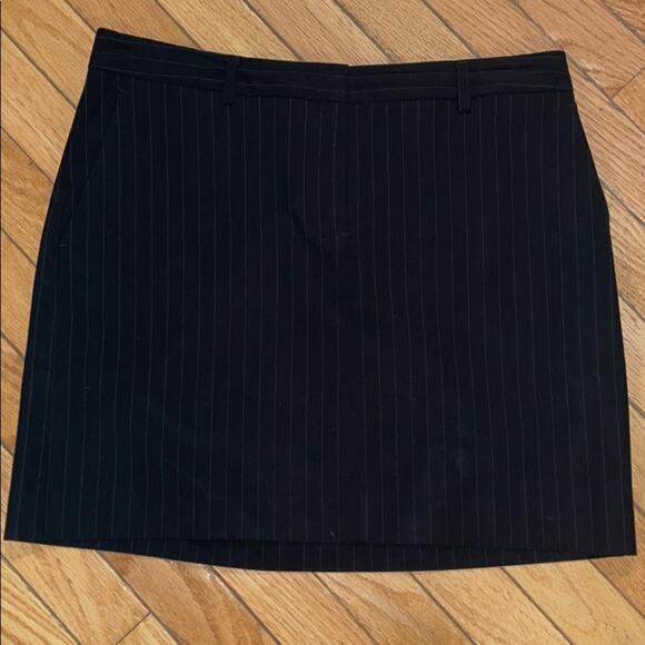 Theory wool striped skirt black size 10 - Picture 4 of 7
